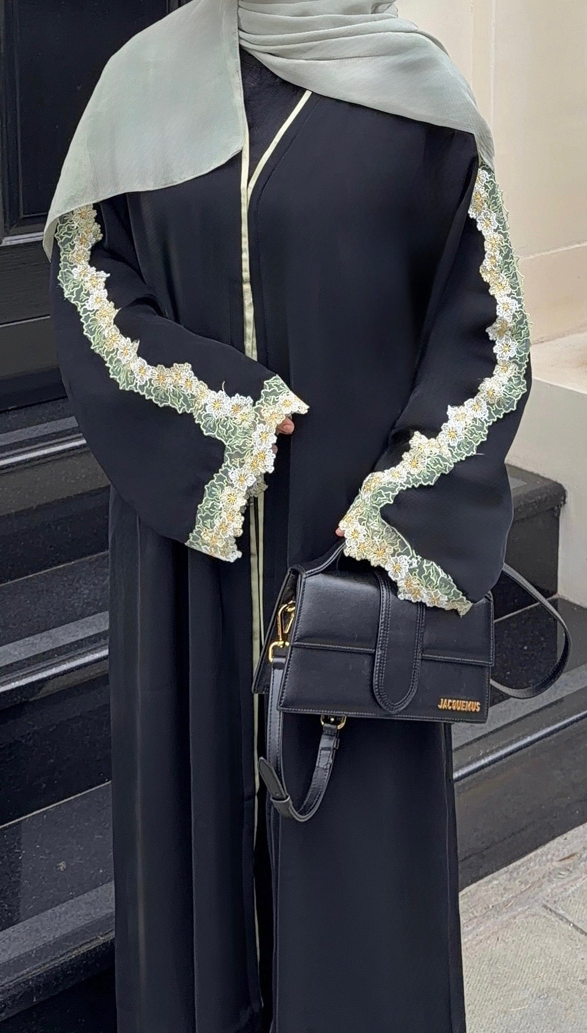 Floral Sage Abaya