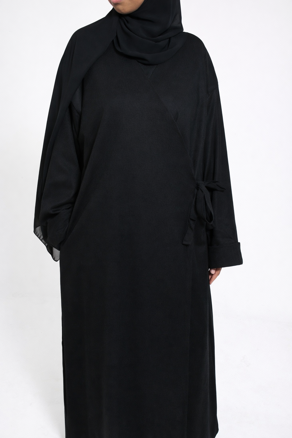 Midnight Wrap Abaya Coat